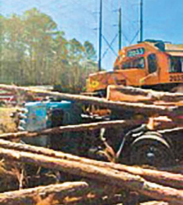 Collision With Train Injures Log Truck Driver