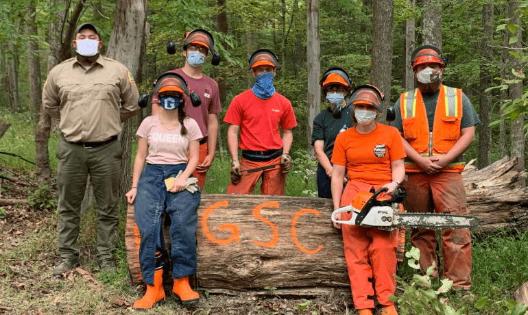 Glenville State College (GSC) Department of Land Resources timber harvesting course