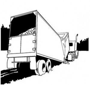 CHIP TRAILER BREAKS APART