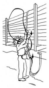 DRIVER JERKS STRAP HOOK ON TO FACE