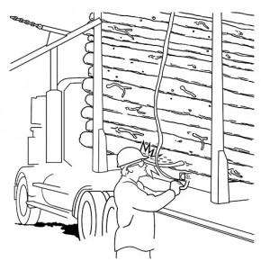 SAFETY GLASSES PREVENT SERIOUS INJURY ON THE WOODYARD