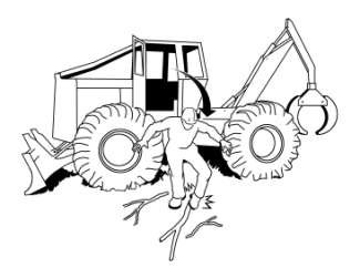 SKIDDER OPERATOR INJURES ANKLE FROM IMPROPER DISMOUNT