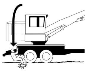 FELLER-BUNCHER OPERATOR FALLS FROM LOADER