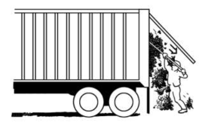 FROZEN WOOD RESIDUALS LOAD PINS TRUCK DRIVER