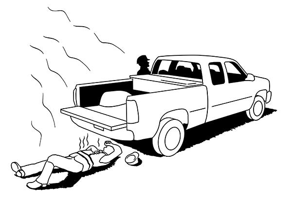 Heat Exhaustion On A Hot Summer Afternoon