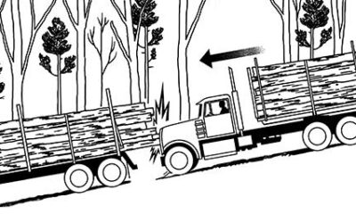 Truck Rolls Downhill Into Other Truck